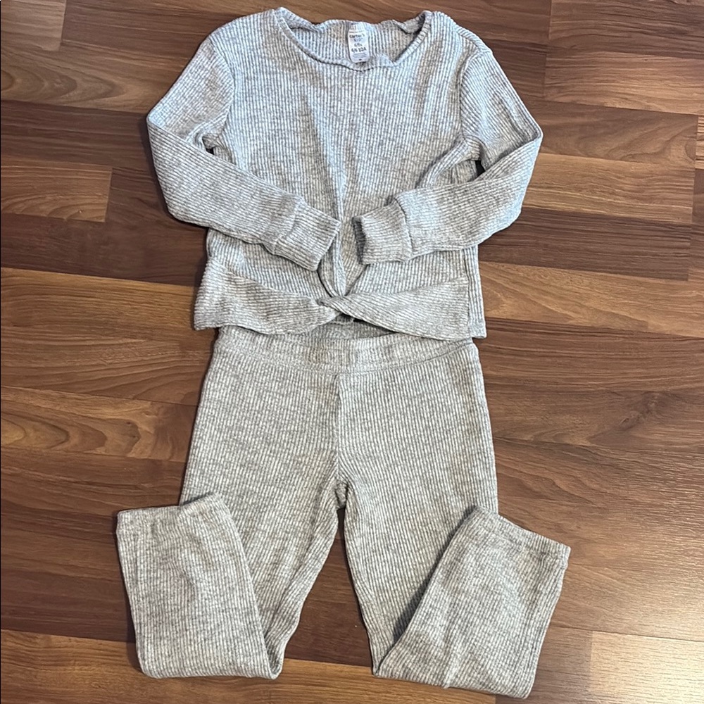 Cozy Gray Kids Top/Pant Set